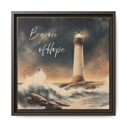 Beacon of Hope Nature-inspired Framed Canvas 14  Espresso