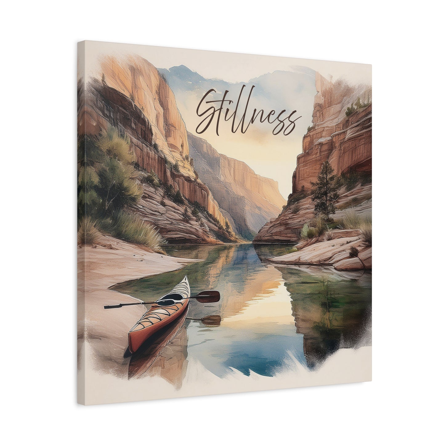 Canyon Kayak Nature-inspired Canvas Print-Side
