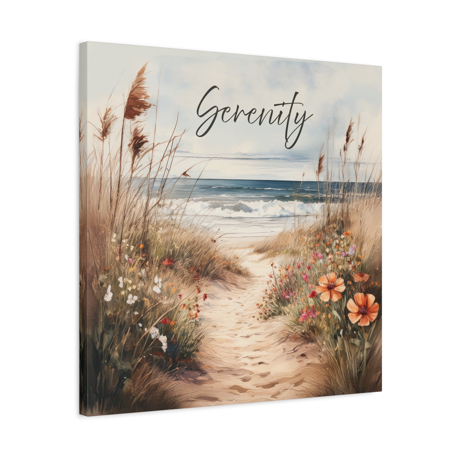 Coastal Serenity Nature-inspired Canvas Print - Side