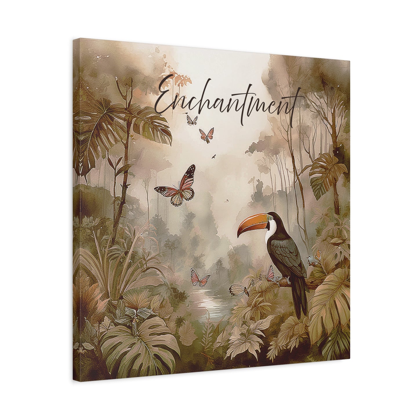 Enchanted Rainforest Nature-inspired Canvas Print-Side