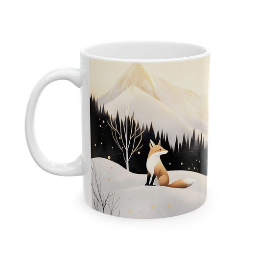 Red Fox and Friends Nature-inspired Ceramic Mug