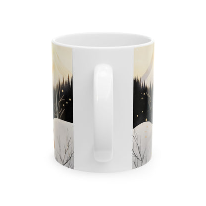 Red Fox and Friends Nature-inspired Ceramic Mug - Back