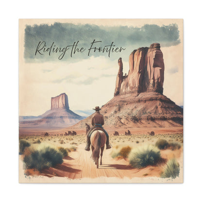 Riding the Frontier Nature-inspired Canvas Print