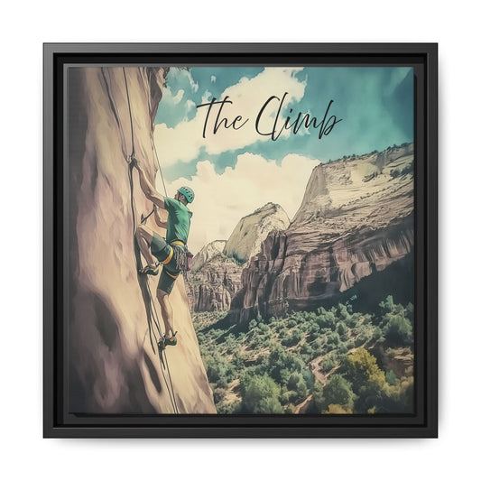 The Climb Nature-inspired Framed Canvas 14 Black