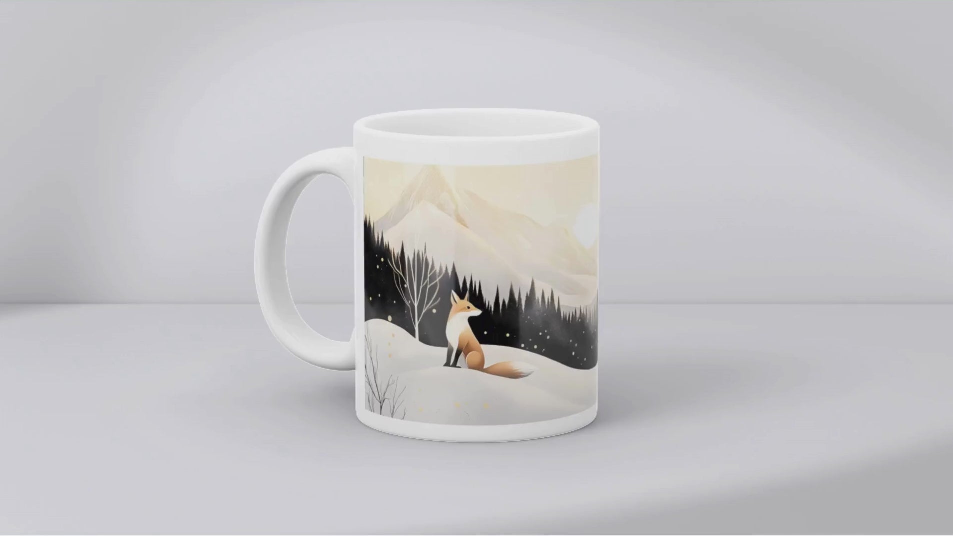 Red Fox and Friends Nature-inspired Ceramic Mug - Video